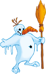 Illustration of penguin BOBO as a snow penguin