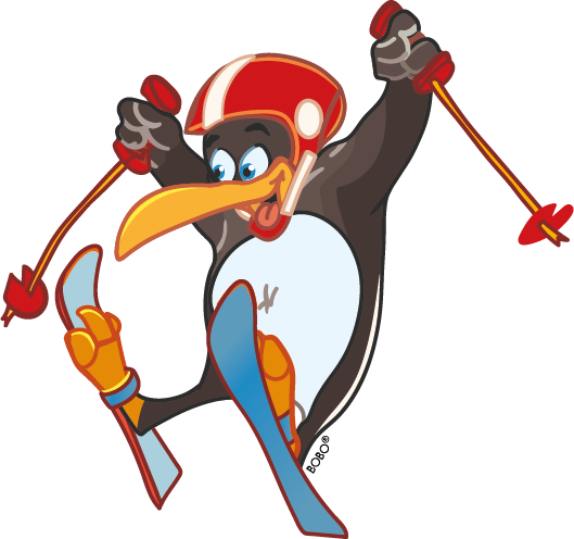 Illustration of BOBO the penguin jumping